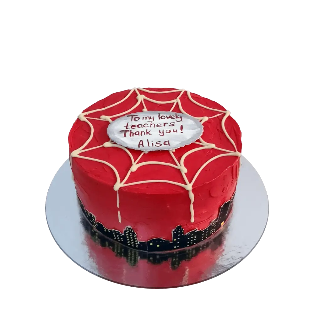 Бенто тортик для детей с изображением spider man
