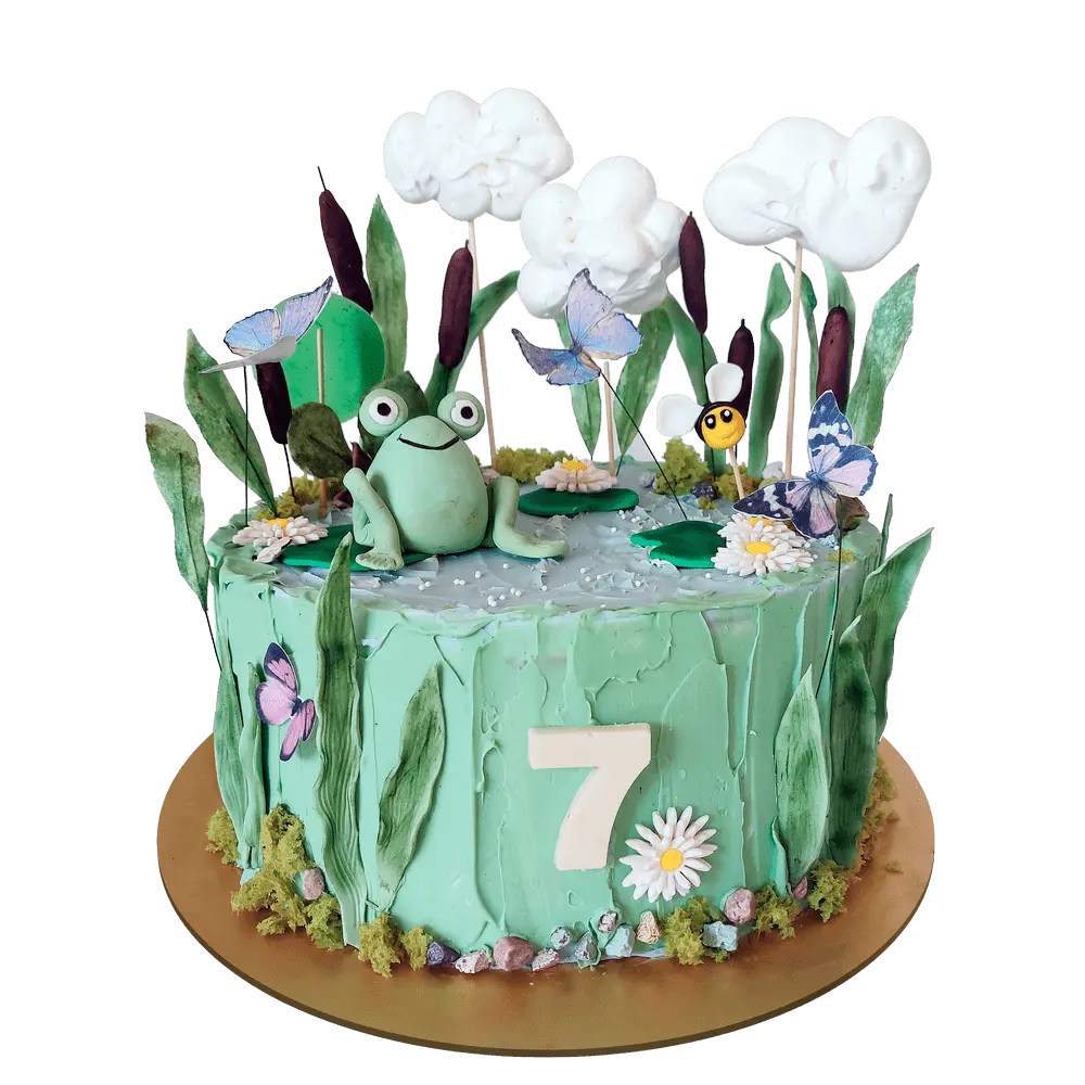 Торт медовик на день рождения ребёнка со смешным декором