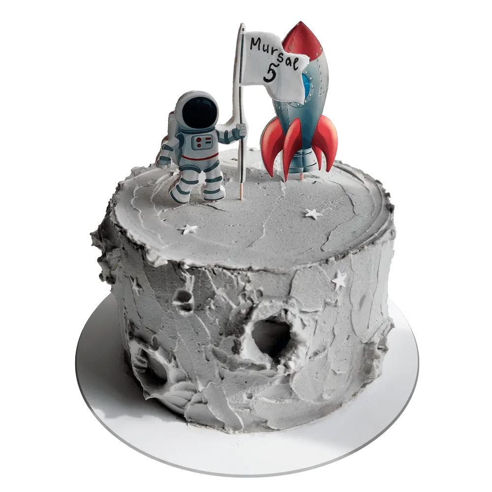Торт на день рождения мальчику с космическим декором
